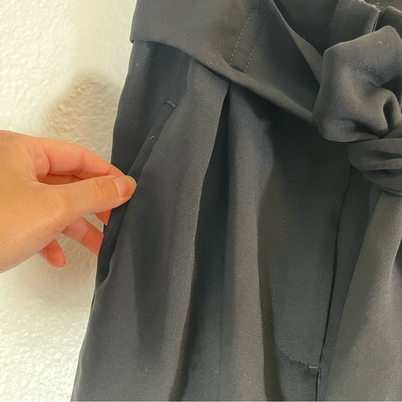 Hnm Size 4 Black High Rise Shorts With Tie Around Waist Gently Worn - Picture 4 of 8